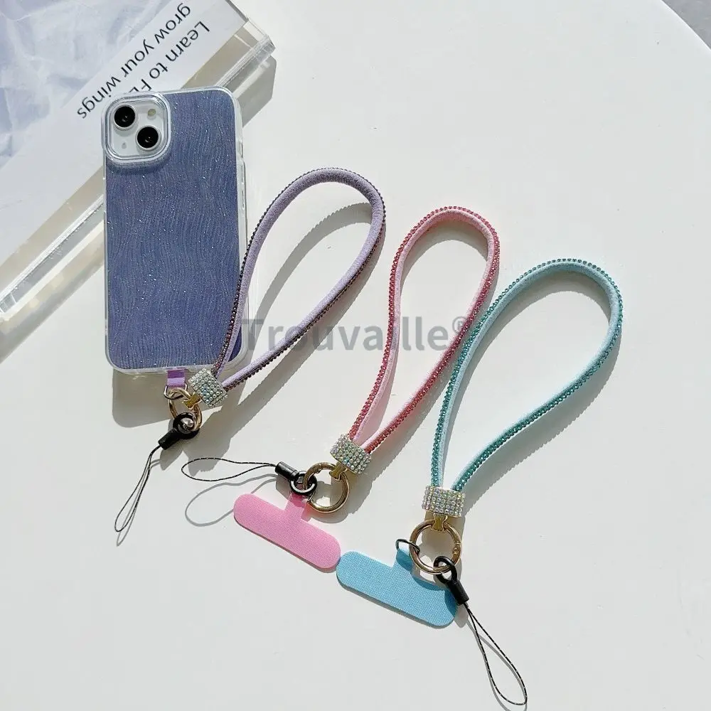 Роскошный Бриллиантовый телефонный очаровательный ремешок на запястье короткий