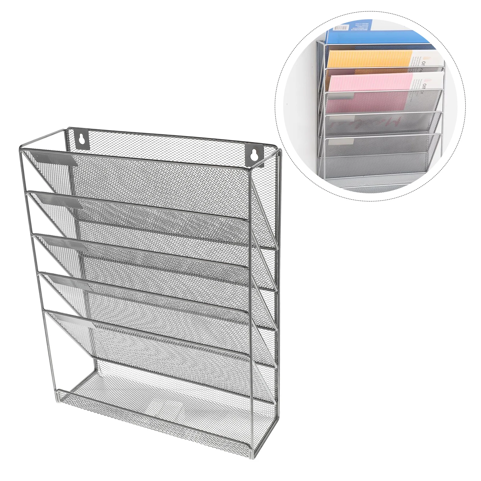 

1pc Home Office Files Rack Wall Hanging Document Organizer Files Organizer