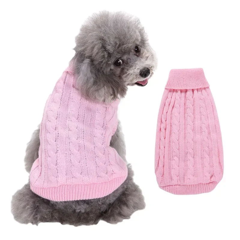 Dog Winter Clothes Knitted Pet For Small Medium Dogs Chihuahua Puppy Sweater Yorkshire Pure Ropa Perro