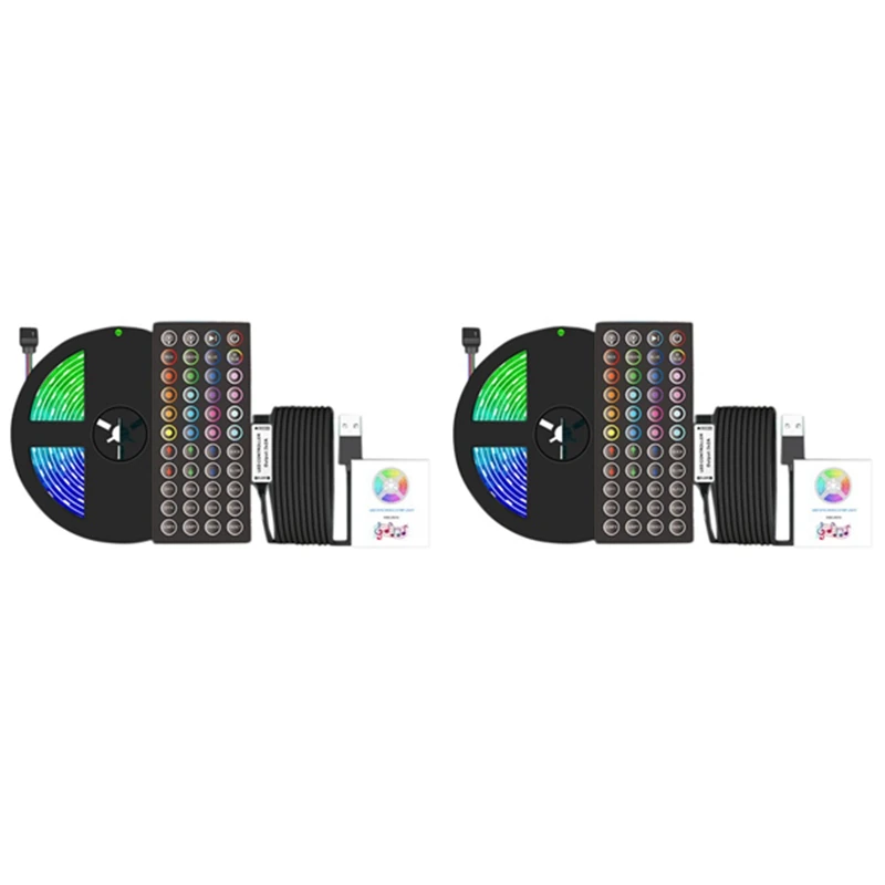 

GTBL LED Lights With Color Changing Music Sync RGB Lights 44 Infrared Remote Control LED Lights For Home Party 3.0M