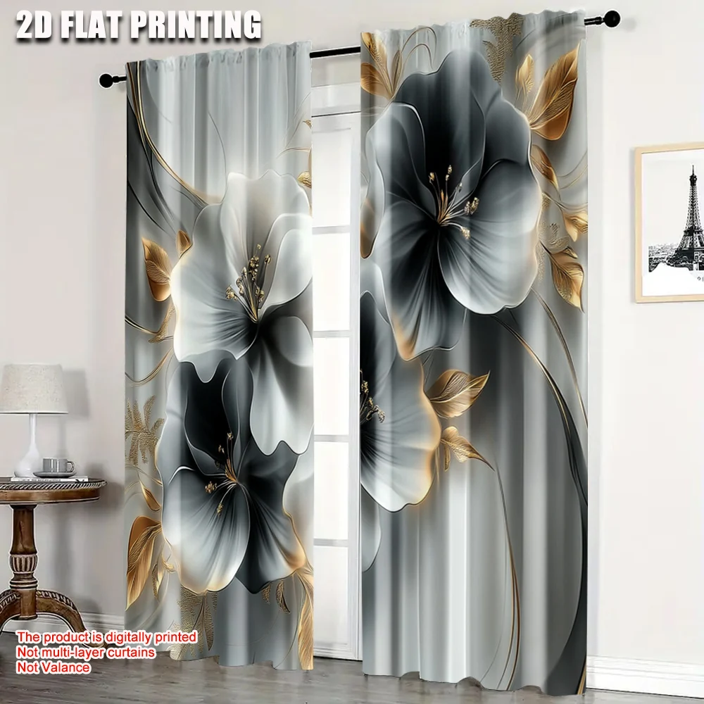 

Минималистичные шторы с 2D принтом, полиэстер, для гостиной