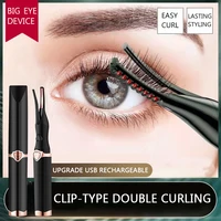 2 in1 heated eyelash curler rechargeable three speed constant temperature lasting styling eyelash instrument beauty makeup tools
