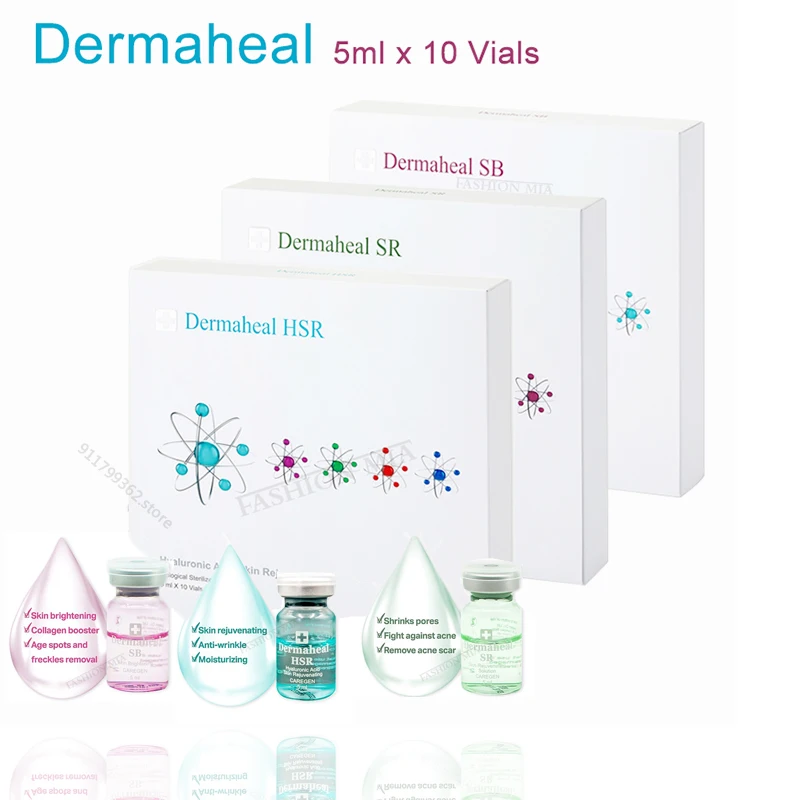 

Korea Dermaheal HSR Hyaluronic Acid Ampoule Essence Facial Repair Aging Skin Anti-Aging Freckle Dr pen Mesotherapy