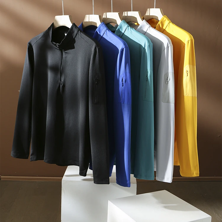 [Внешняя торговля! Дизайн полумолния!]!] Мужская спортивная куртка с