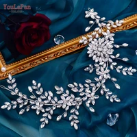youlapan hp442 bridal tiara rhinestone flower bride headpiece wedding hair accessories pageant crown headdress for women gift
