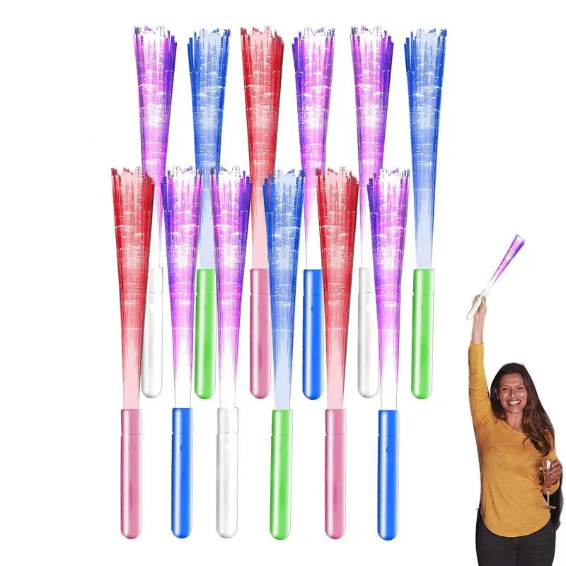 

Led Fiber Wands 12pcs Fiber Light Wand Lighting Fiber Stick Wedding Glowing Sticks For Kids Birthday Concert