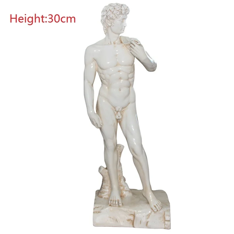 

David Resin Art Sculpture Michelangelo Buonarroti Statue Full-Length Portrait Creative Home Decorations Accessorie Wedding Gifts
