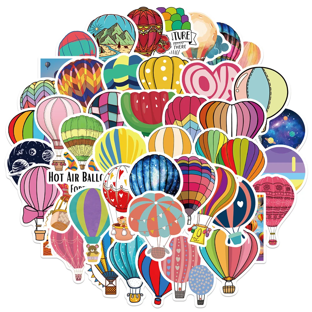

10/30/50PCS Cartoon Creative Hot Air Balloon Graffiti Sticker Decoration Suitcase Water Cup Guitar Waterproof DIY Wholesale