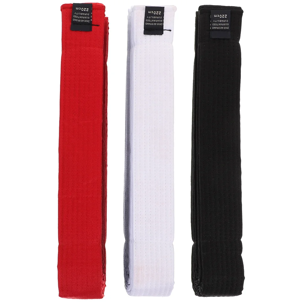 

3 Pcs Boys Belt Uniform Men Karate Wrist Guard Boxing Costume Training Clothing