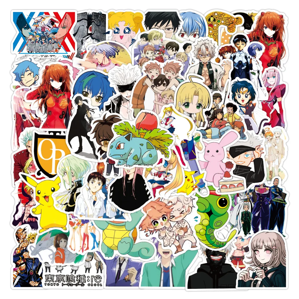 

Cartoon Pokemon Pikachu Anime Graffiti Stickers Electrombile/Scooter Refrigerator Air Conditioner Mobile Phone Stickers 50pcs