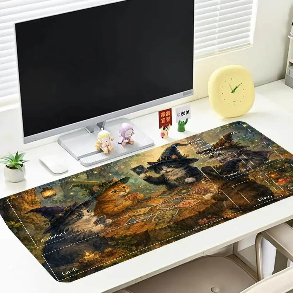 Фото Коврик для мыши Flame Samurai Red Panda Zone, противоскользящий коврик в стиле темного искусства для ноутбука и офиса №3