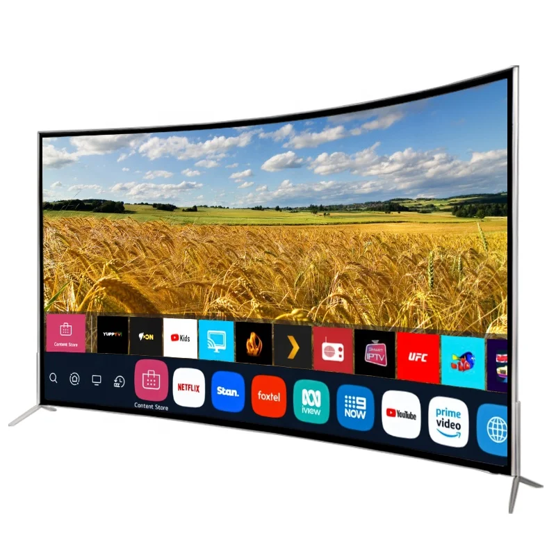 Фото Оптовая продажа 4K телевизоров с изогнутым экраном, 65-дюймовые UHD Android Smart TV, 32, 43, 50, 55, 75, 85-дюймовые цифровые LED LCD телевизоры №1