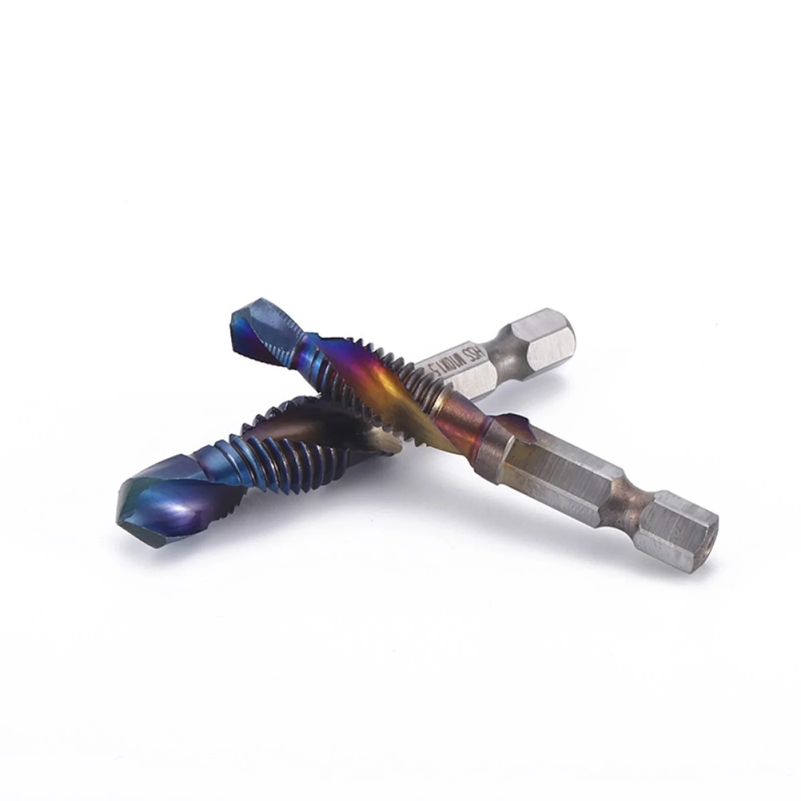 

6Pcs Titanium Plated Hex Shank Drill Bits HSS Screw Thread Metric Tap Screw Machine Compound M3 M4 M5 M6 M8 M10 Hand Tools