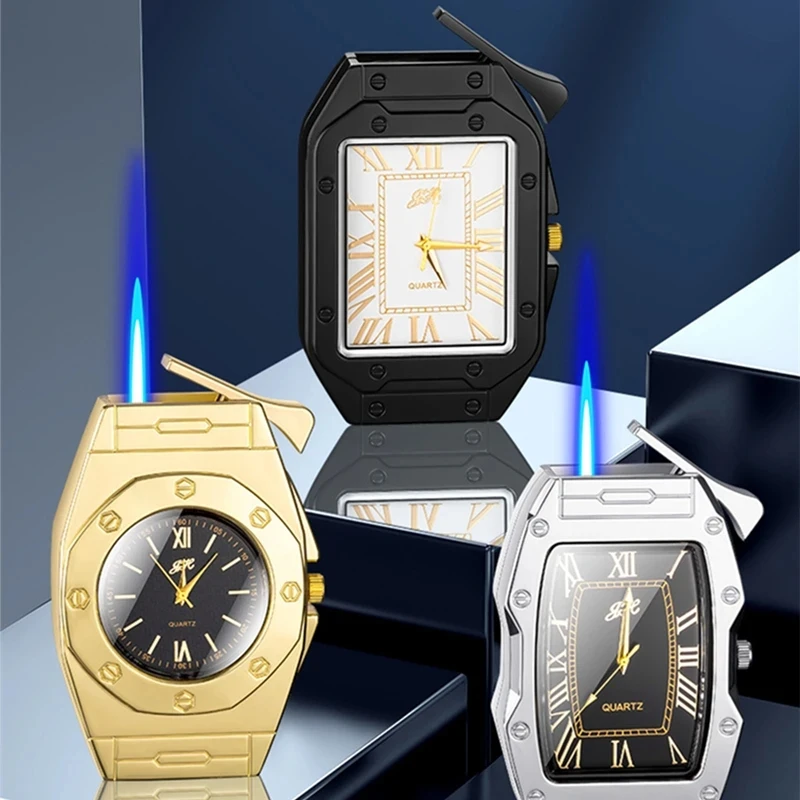 

Butane Gas Lighter Creative Metal Watch Torch Lighters Exquisite Gift Mini Smoking Accessories Windproof Cigarette Lighter