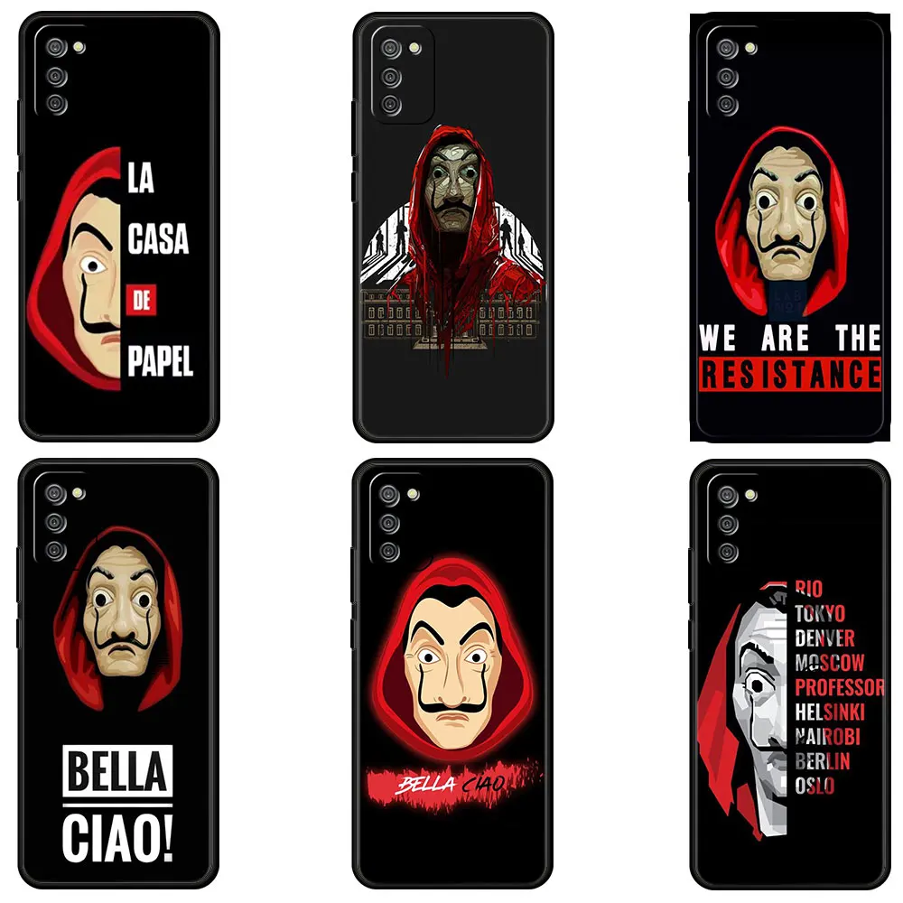 

for samsung a51 a71 a32 a52s a51 a52 a12 Case Galaxy a72 a22 a21s a13 a02 a02s a03 a11 Funda Money Heist La Case De Papel Mask