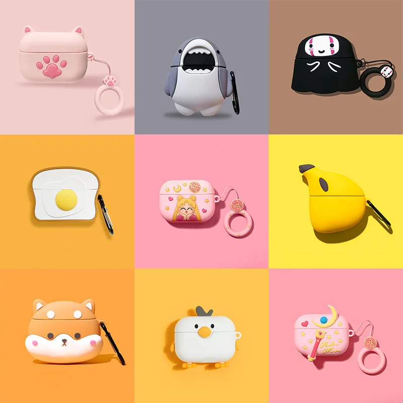 

3D Cartoon Animal Soft Silicone Headphones Case for AirPods Pro Case Wireless Bluetooth Earphone Protect Cover for AirPods 3 Pro