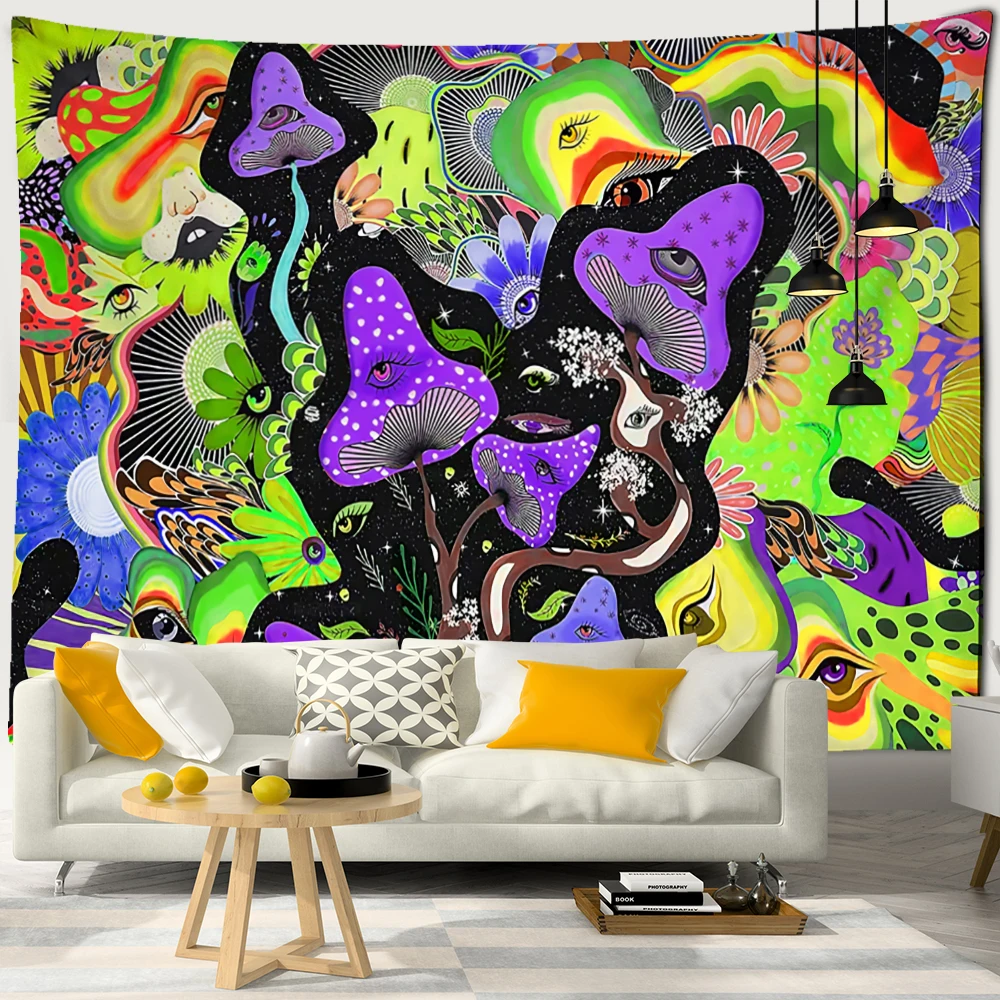 Психоделическая Улитка гриб настенный подвесной гобелен ведро Мистик луна и