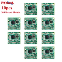 rcmall 10pcs 30s record module sound voice audio music recorder board chip programmable for greeting card diy