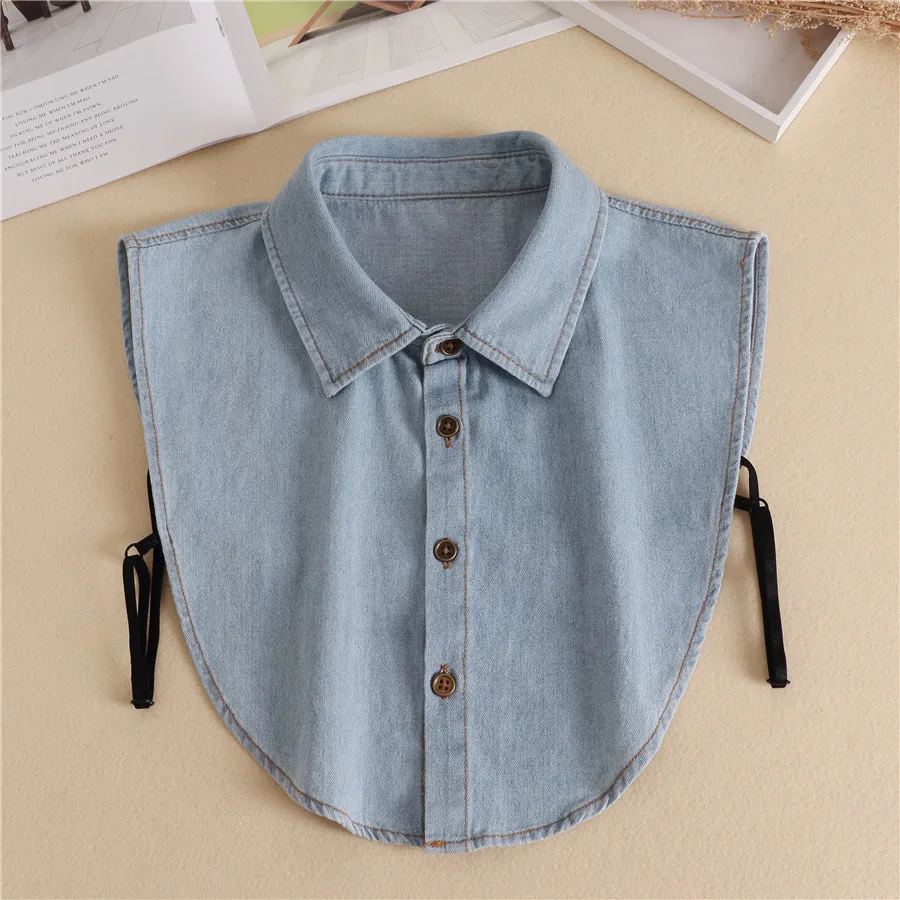 

2023 Cotton Women Detachable Collars Removable Fake Collars Blouse Tops Half Shirt Faux Cols False Collar Nep Kraagie