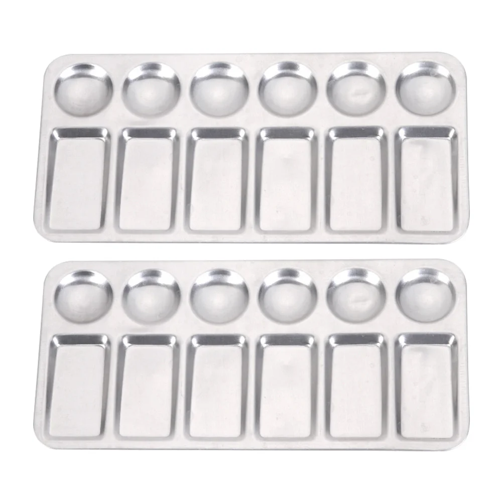 

Palette Tray Watercolor Mixing Plate Oil Painting Makeup Metalartist Color Tin Trays Box Pigmentstainless Steelkids Student