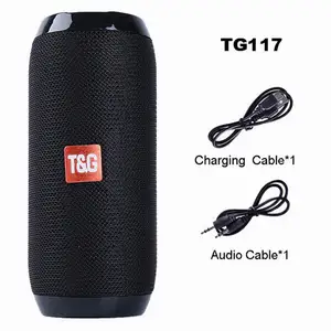 Original Tg117 Bluetooth Speaker Portable Waterproof Wireless Bass Column Speakers Support Aux Tf Outdoor Music Box Stereo Louds