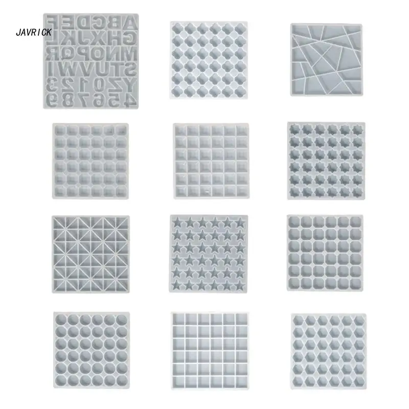 

Alphabet Resin Silicone Molds for Epoxy,Resin Letter Molds Coaster Tray Silicone Mold Star/Round Epoxy Casting Molds