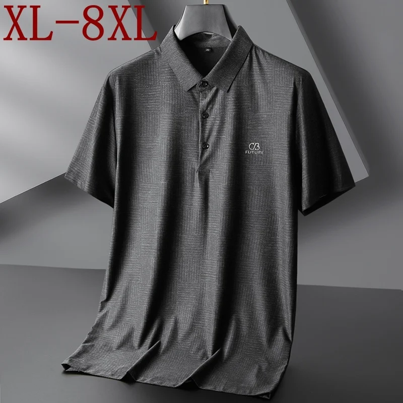 Новинка 2023 брендовые летние деловые рубашки 7XL 6XL 8XL для мужчин повседневная