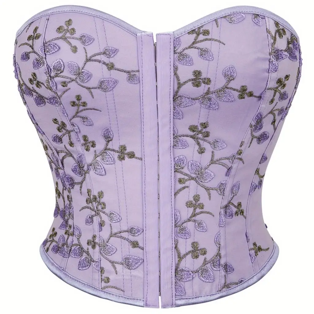 

Floral Embroidery Corset Women Sexy Gothic Bustiers Corsets Top Modeling Strap Overbust Corset Slimming Belt Shapewear Crop Top