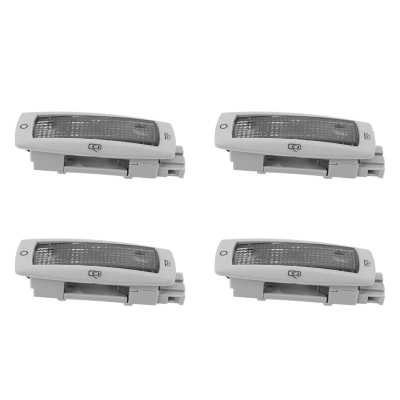 

4X Car After Reading Map Dome Light 3B0947291 B For Volkswagen Golf Passat Tiguan Caddy Skoda Gray