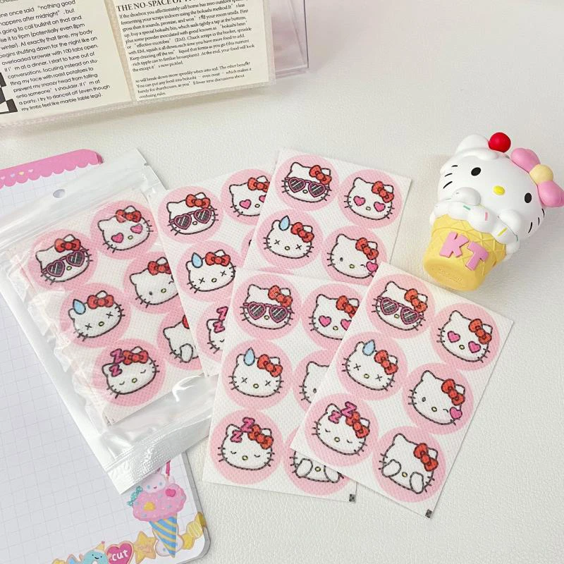 

Sanrio Hello Kittys kuromi Mosquito repellent sticker 24pcs kawaii My melody Plant essential oil mint smell repelling mosquitoes