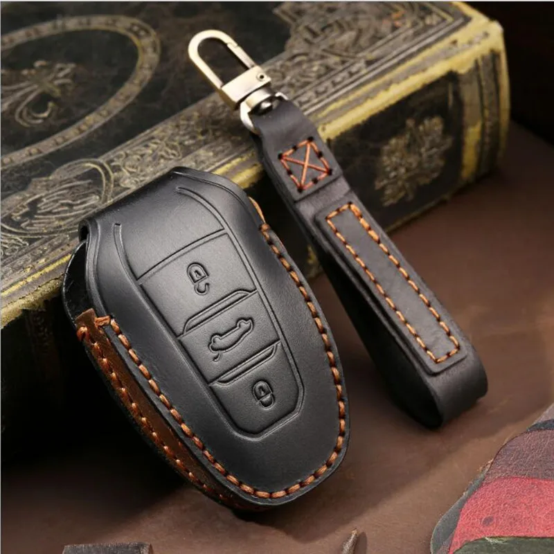 

Luxury Shell Cover Holder Car Key Fob Case Keychain for Peugeot 5008 DS5 DS6 208 DS3 for Citroen C4 C5 X7 C4L C6 C3-XR 3008 4008