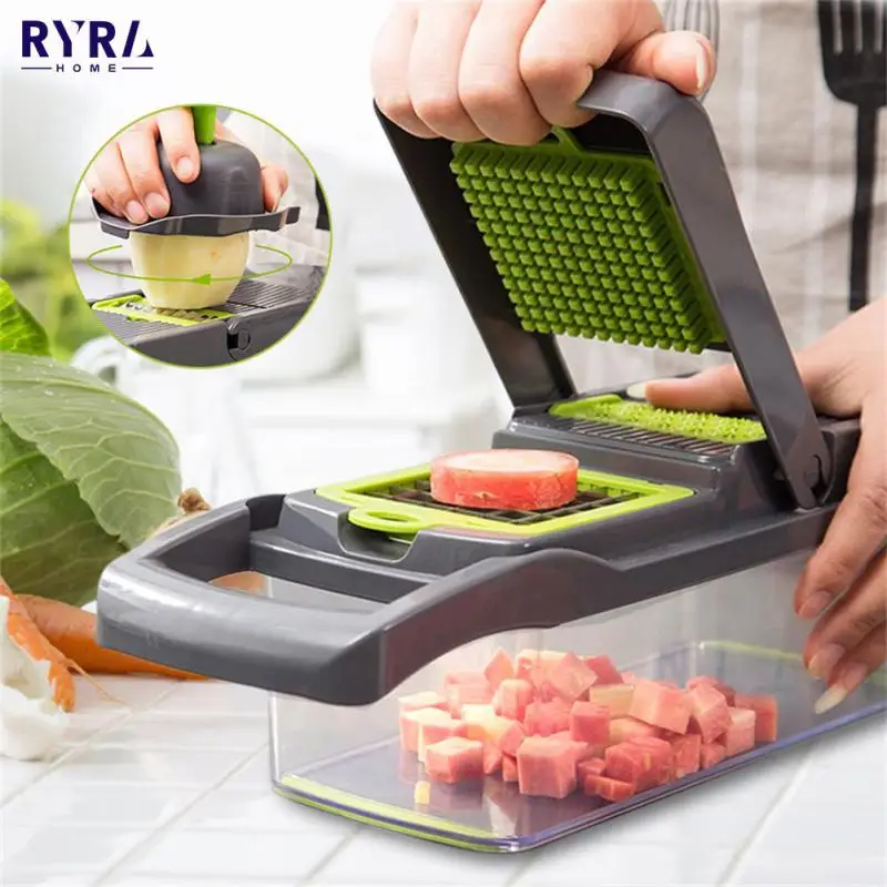 

Multifunctional Vegetable Slicer Grater 7 In 1 Grater With Drain Basket Steel Blade Shredders Kitchen Accessories Cutter Gadgets