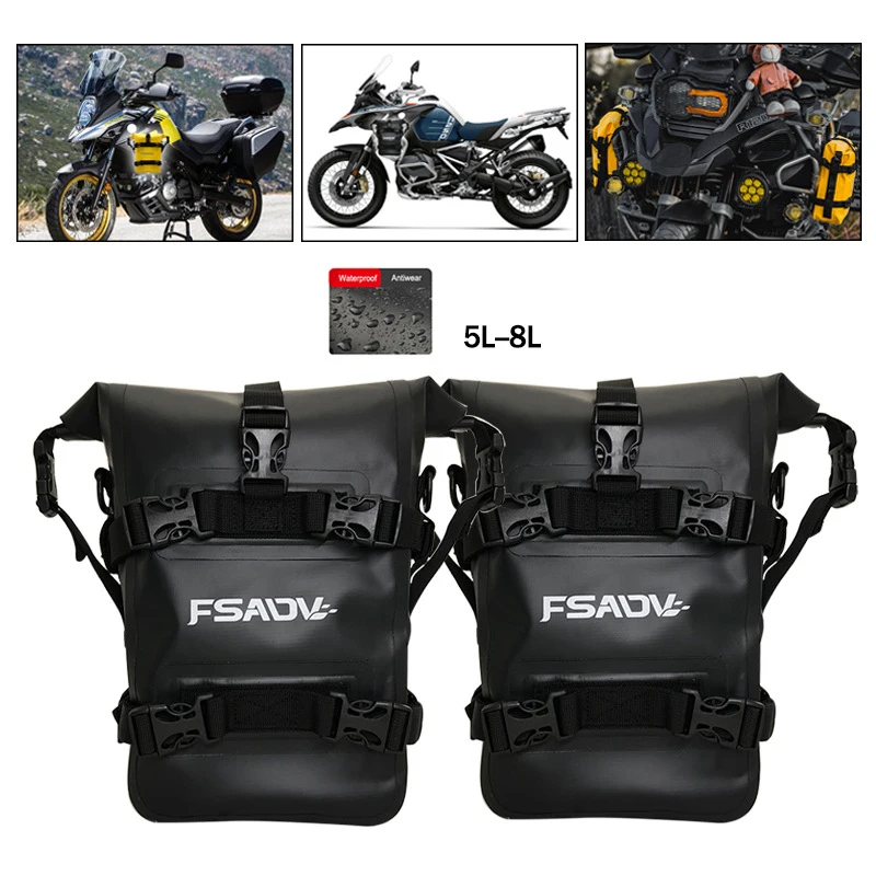 

For Benelli TRK502 TRK502X TRK 502 TRK 502X Motorcycle Frame Crash Bars Waterproof Bag Guard Bar Side Repair Tool Placement Bags
