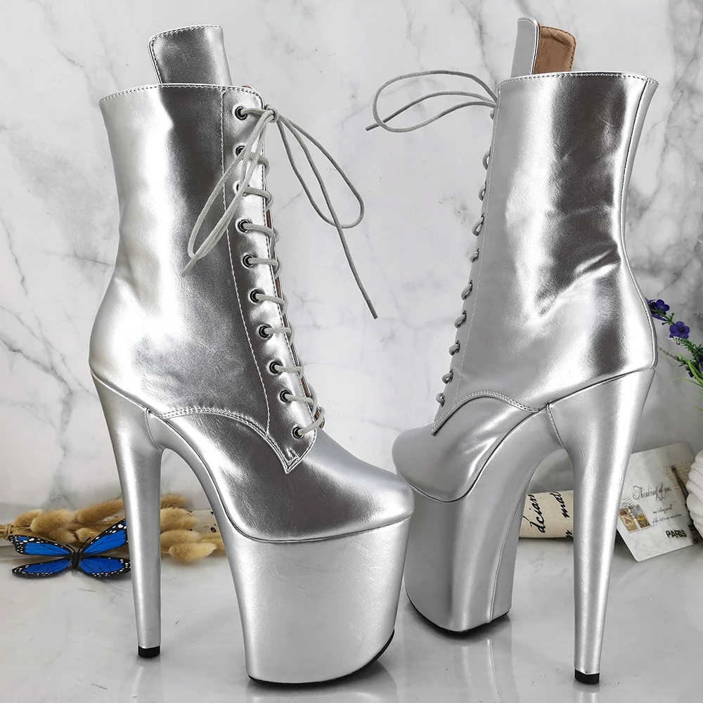 Leecabe  20CM/8inches Pole dancing shoes High Heel platform Pole Dance boot