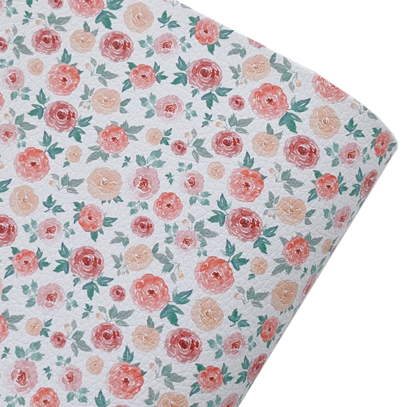 Новинка радужные 30x13 8 см/рулон акварельные розы искусственная кожа ручной работы