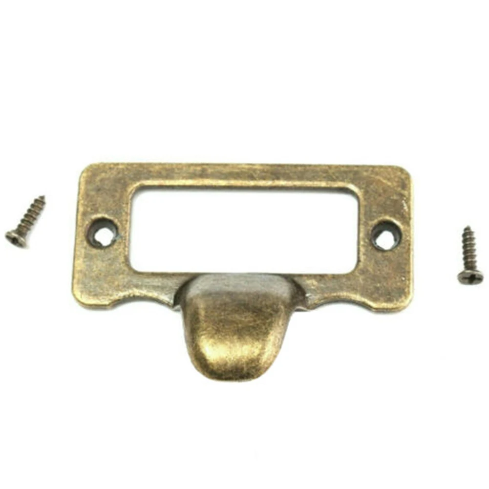 

10pcs Retro Furniture Drawer Pulls Zinc Alloy Antique Brass Wardrobe Cupboard Cabinet Handle Frame For Jewelry Box Gift Box