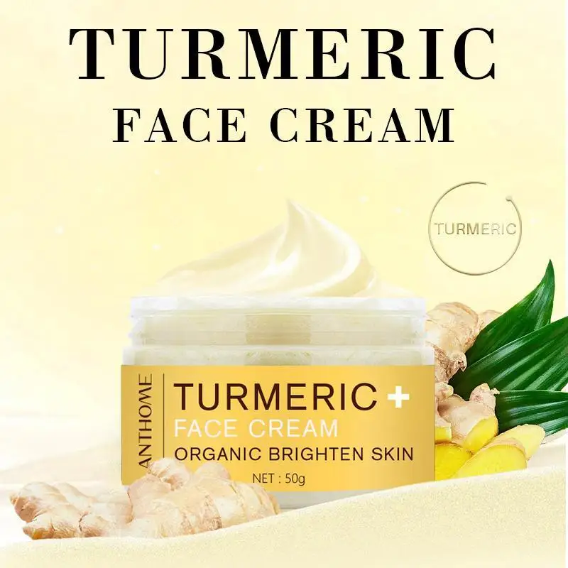 

Natural Turmeric Cream for Face Acnes Scar Dark Spot Treatment Brighten Moisturizer Whitening Face Creams Skin Care Product O5I9