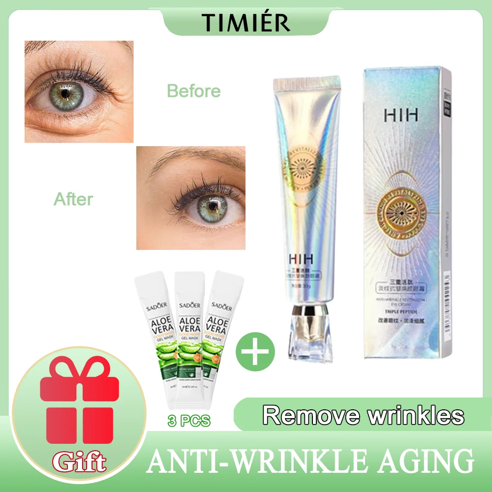 

Remove Dark Circles Eye Serum Eye Bags Lift Firm Brightening Eye Cream Hyaluronic Acid Anti-Wrinkle Massage Anti Aging Eyes Care