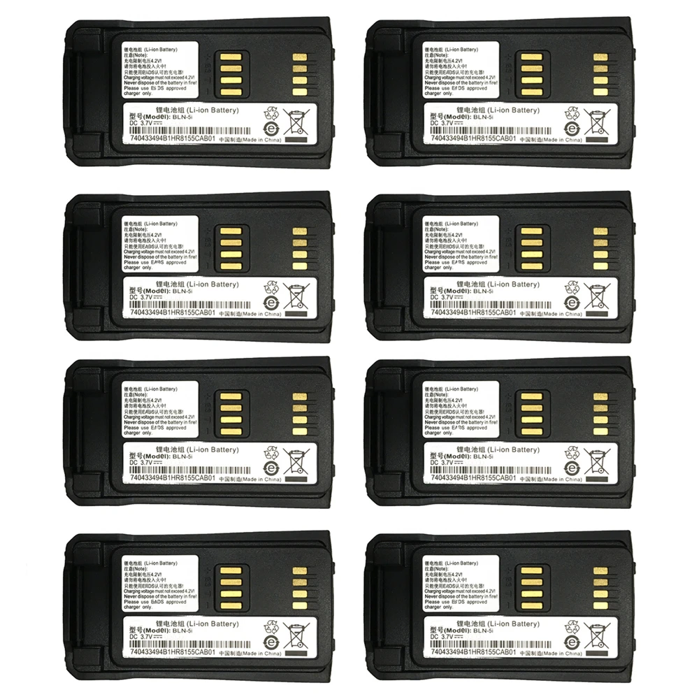 

Eight Pack 3000mAh 3.7V 11.1Wh Li-Ion Battery for BLN-5i for EADS Airbus Cassidian TH9 THR9 THR9i THR9+ Tetra Radio BLN-6L