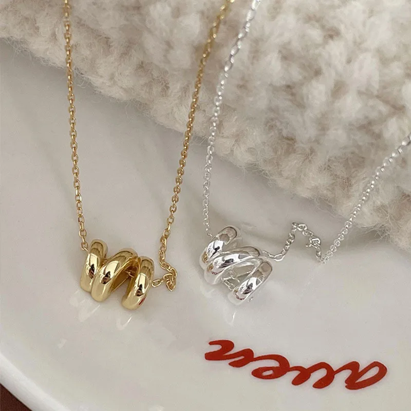 

Minimalist Silver Color Chain Necklace for Women Couple Vintage Creative Personality INS Fashion Anniversary Party Jewelry Gift