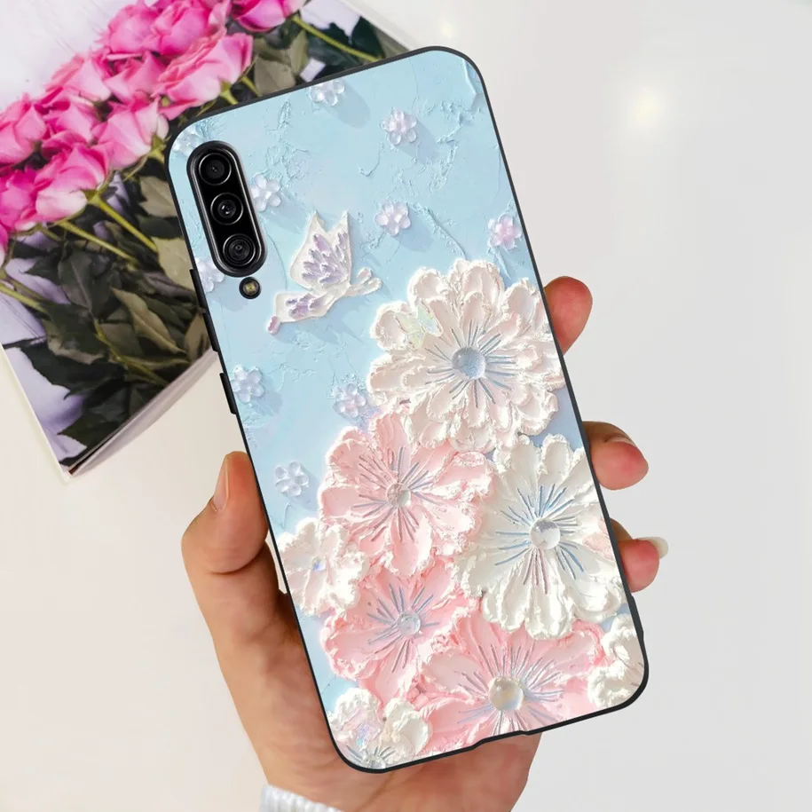 Для Samsung Galaxy A90 5G чехол популярный цветок мягкий силиконовый для телефона Fundas A 90