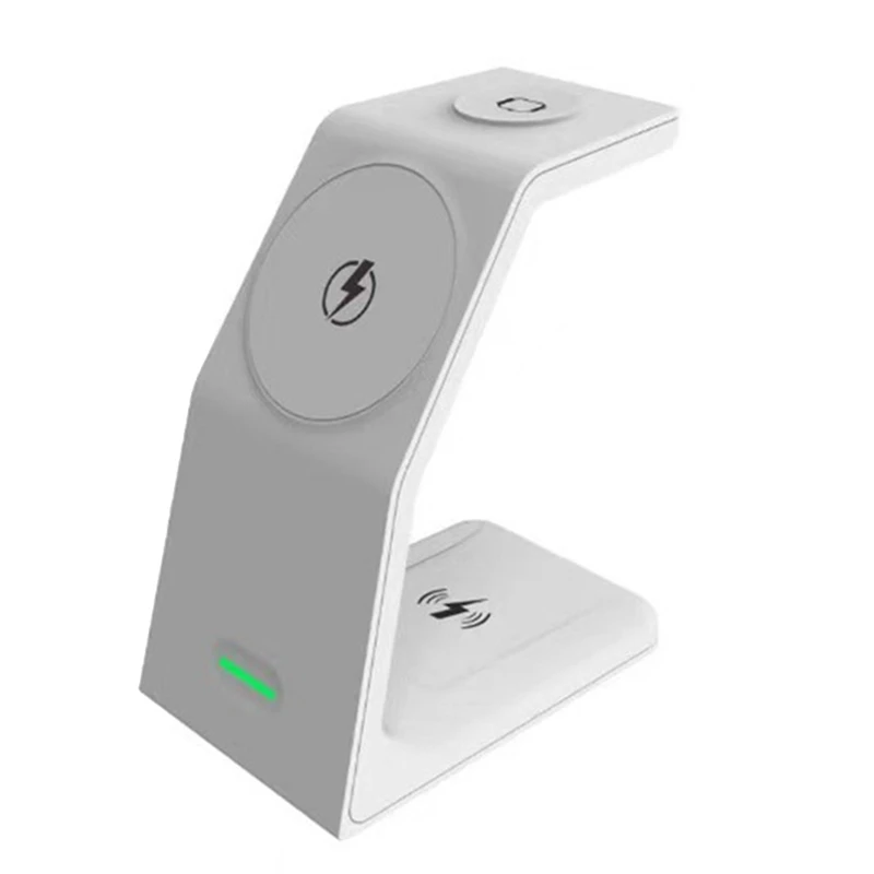 

15W Magnetic Wireless Charger Stand 3 In 1 For Iphone 12 Pro Max Qi Fast Charging Induction For Apple Watch 6 SE