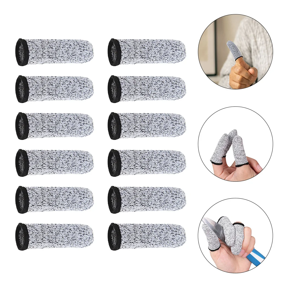 

6 Pairs Covers Finger Protectors Guards Finger Cots Finger Sleeve Protectors Thumb Finger Covers Cut Resistant Finger Cots