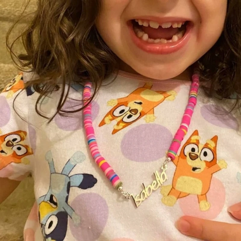 

Цепочка Из Нержавеющей Стали, на заказ, случайный цвет, ожерелье с именем, женское, для девочек, для детей, ювелирные изделия, нержавеющая сталь, детское имя, Радужное ожерелье