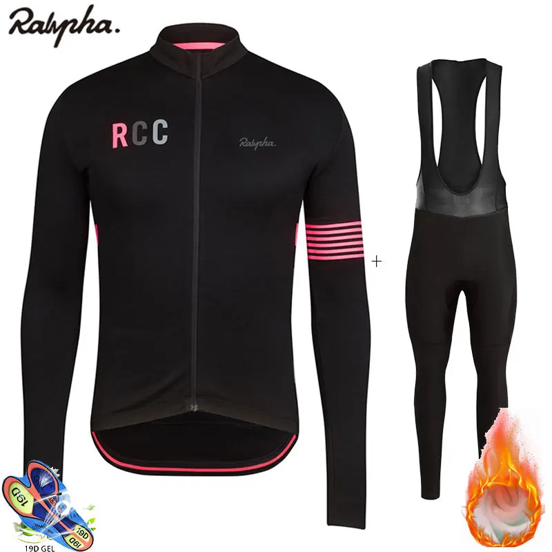 Набор для велоспорта RCC Raphaful Winter Thermal Fleece Cycling Jersey Set 2022 Racing Bike Suit Bicycle Clothing Ropa Ciclismo.