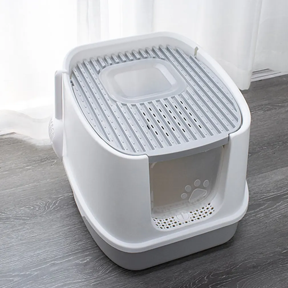 

Cat Sandbox Litter Box Fully Enclosed Anti-Splash Cat Toilet Deodorant Pet Cleaning Supplies Kitty Litter Box Toilet Litter