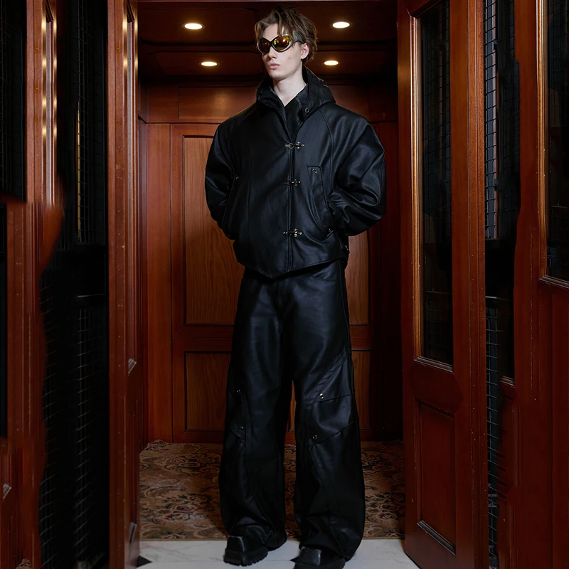 Мужской комплект из двух предметов IEFB куртка с капюшоном и прямые брюки