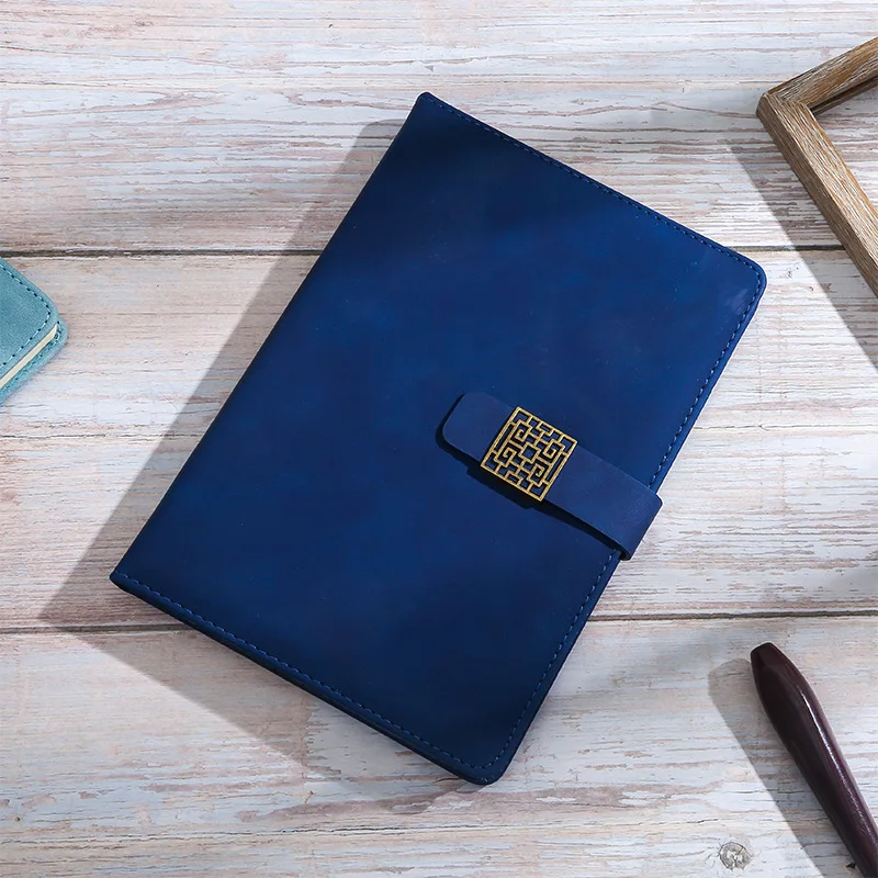 

PU Leather Journal Notebook Retro Business Daily Work Meeting Record Note Book Planner Agenda Notepad Office Supplies Stationery
