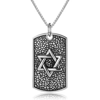 jewish star of david pendant retro judaism fashion long chain womenmen necklacen