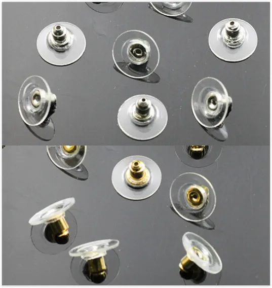 

100pcs Korean copper gold/silver ear cap ear plugs plugging accessories wholesale Diy Jewelry accessories